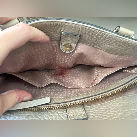 Kate Spade Perri Lane Romy Shoulder Handle Bag Leather Beige - Picture 10 of 16